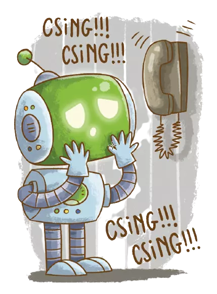 Robotlet at the door